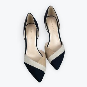 Kelly & Katie Black And Nude Heels Size 9.5M    SH-1